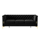 Luxurious Sofa With Legs, Modern Chesterfield Design, Tufted Upholstery, 3 Seat Couch For Living Room And Office by HouseOfZazla