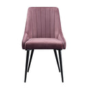 Riley - Side Chair (Set of 2) - Pink Fabric & Black