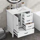 30" Bathroom Vanity With Sink, 3 Drawers, Adjustable Feet by HouseOfZazla