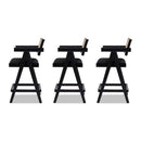 Milan - Modern Webbing Back Stool With Arms (Set of 3) by HouseOfZazla