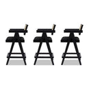 Milan - Modern Webbing Back Stool With Arms (Set of 3) by Unique Piece Furniture