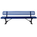 6' Outdoor Steel Bench With Backrest by Unique Piece Furniture