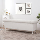 83.66 Inch Width Traditional Square Arm removable cushion 3 seater Sofa
