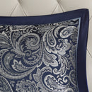 12 Piece Comforter Set with Cotton Bed Sheets Navy Cal King