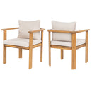 Kaja Outdoor Acacia Wood Dining Chair, Teak Finish Frame by HouseOfZazla