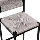 Bar Stools Paper Rope Weave Dining Chairs With Back Hand Weave Stools For Kichen Island, Bar & Counter (Set of 2) by HouseOfZazla