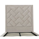 Crosby - Bed With Upholstered Headboard And Slats by HouseOfZazla