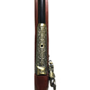 Antique Flintlock Steampunk Rifle Wood and Metal Replica Gun Inert Prop