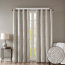 Knitted Jacquard Damask Total Blackout Grommet Top Curtain Panel by HouseOfZazla