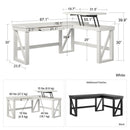 Crestwood - Lift Top L Desk - Black
