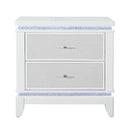 Adalid - Nightstand With Cooler, USB And Speaker - White by HouseOfZazla