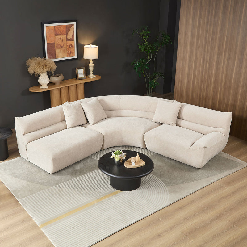 Modular Curved Sectional Sofa, 3-Piece Free-Form Configuration, photo 8 of 10