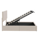 Elegant Upholstered Platform Bed With Hydraulic Storage System by Unique Piece Furniture