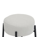 24" Tall, Round Bar Stools, Set of 2 - Contemporary upholstered dining stools for kitchens, coffee shops and bar stores - Includes sturdy hardware support legs