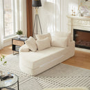 Semi Circular 2 In 1 Sofa Bed With Neck Pillow And Throw Pillows by HouseOfZazla