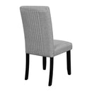5 Piece Round Dining Table Set, Modern Table And 4 Upholstered Chairs For Dining Room by HouseOfZazla