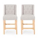Vienna Contemporary Fabric Tufted & Wingback Counter Stools (Set of 2) by HouseOfZazla