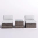 Modern Wicker Outdoor Seating Set With Cushions by HouseOfZazla