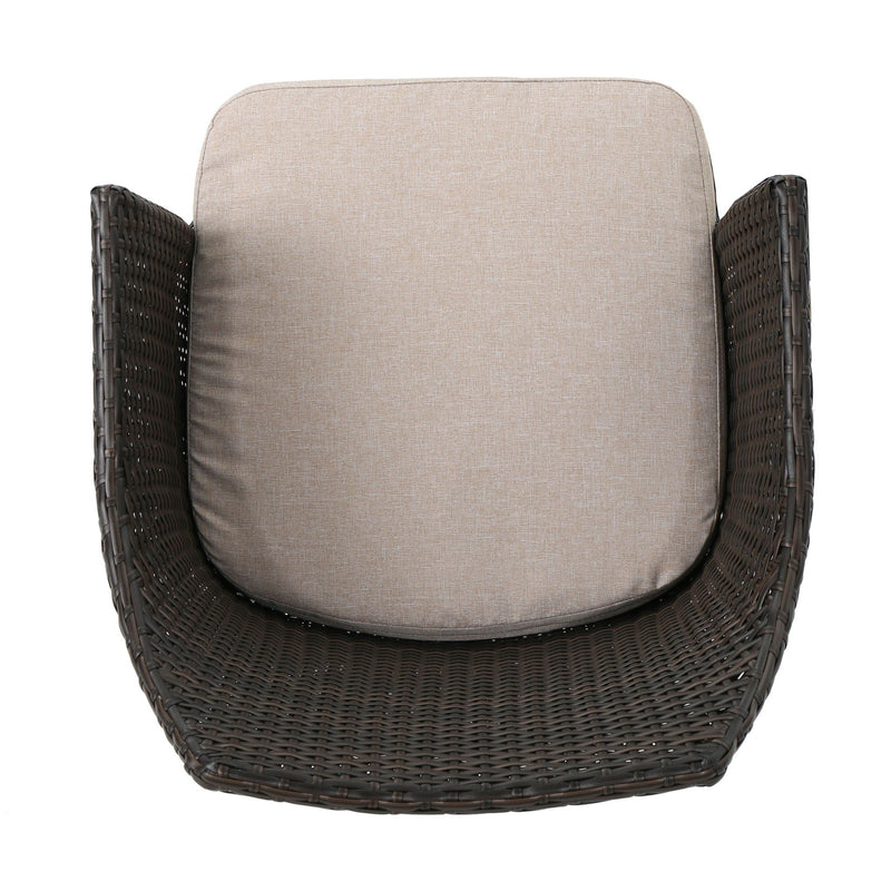 Kenneth 3 Pieces Chat Set Outdoor Furniture - Brown Multi, photo 14 of 18