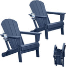 Adirondack Chairs Set of 2 - HDPE Plastic Outdoor Chairs by HouseOfZazla