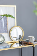 Round Mirror, Circle Mirror With Iron Frame For Living Room Bedroom Vanity Entryway Hallway