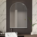 Arched Recessed Medicine Cabinet, Metal Framed Bathroom Wall Cabinet With Mirror And Adjustable Shelves, Wall Mirror With Storage For Bathroom by HouseOfZazla
