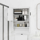 Wall Mounted Bathroom Cabinet with Towel Bar & Toilet Paper Holder