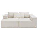 107" Compressed Sectional Sofa (Beige) by HouseOfZazla