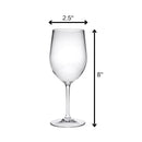 Leadingware Tritan Plastic Wine Glasses (Set of 4), Unbreakable, Bpa Free, 12Oz - Clear by HouseOfZazla