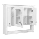 Wall-Mounted Bathroom Cabinet With Mirror And Open Shelf - White by HouseOfZazla