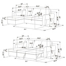 Kenna- Sleeper Sectional Sofa With Storage Ottoman