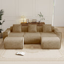 Streamlined Design Modular 3 Seat U Shape Sectional Boneless Sofa