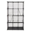 3-Tier Wire Cat Cage, Large Kennels Playpen with 3 Platforms, 3 Ramp Ladders and 4 Doors, Black