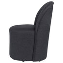 Aubrey Upholstered Barrel Dining Side Chair Charcoal (Set of 2)
