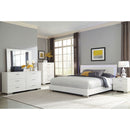 Strick & Bolton - High Gloss Panel Bed With LED Lights by HouseOfZazla