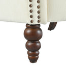 Push Back Recliner Chair Upholstered With Classic Wing Back And Solid Gourd-Shaped Legs by HouseOfZazla