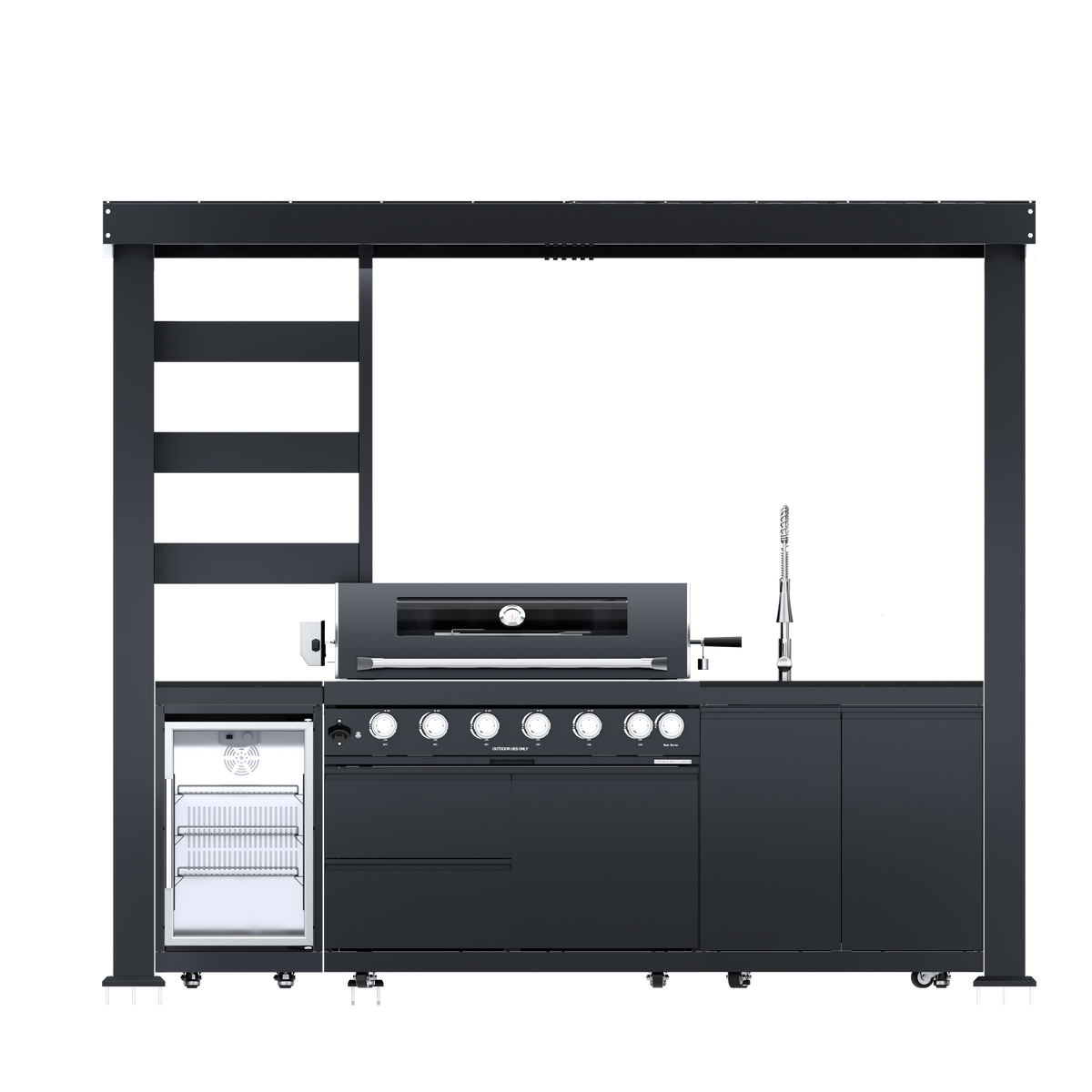 108-Inch 6-Burner Deluxe Outdoor Kitchen Grill, photo 2 of 10