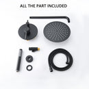 Elegant 10" Round Rain Shower Head And Handheld Set With Adjustable Tilt And Dual Modes by HouseOfZazla