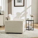 29.5''W Upholstered 360° Swivel Armchair with Hidden Storage