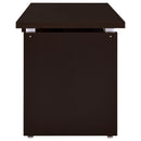 Floating - Top Computer Desk With Pullout Keyboard Shelf - Brown