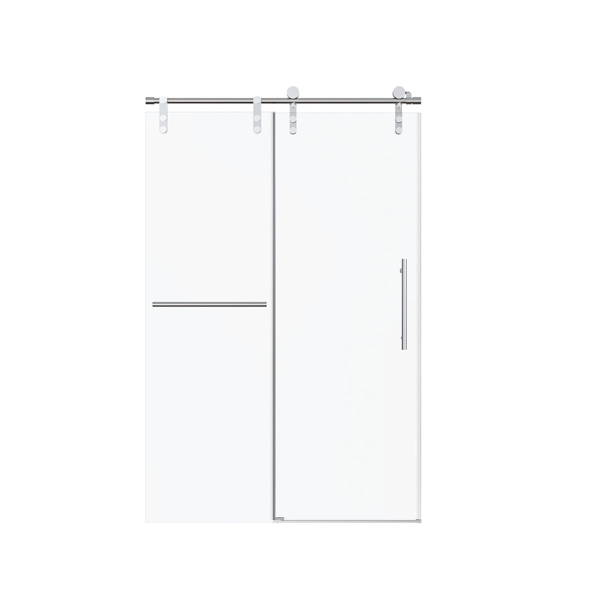Frameless Single Sliding Shower Doors With Towel Rail & Handle, photo 9 of 40