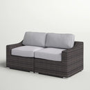 Chic Wide Outdoor Loveseat With Cushions by Unique Piece Furniture