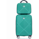 2Piece Luggage Sets ABS Lightweight Suitcase, Spinner Wheels, (20/14) DARK GREEN