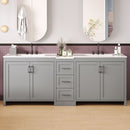Double Sink Bathroom Vanity With Quartz Countertop by HouseOfZazla