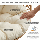 Foldable Hanging Egg Chair with Stand and Cushion by HouseOfZazla