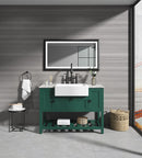 42 in. W x24 in. H Oversized Rectangular Black Framed LED Mirror Anti-Fog Dimmable Wall Mount Bathroom Vanity Mirror