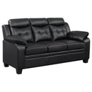 Eaton - Padded Sofa With Tufted Design - Black by HouseOfZazla