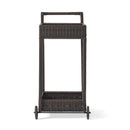 Resin Wicker Bar Cart With Metal Frame - Brown by HouseOfZazla