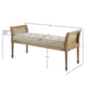 Accent Bench With Arm - Natural by HouseOfZazla