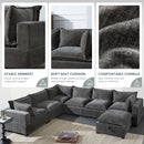 117.5'' Modular Sectional Sofa with Movable Storage Ottoman